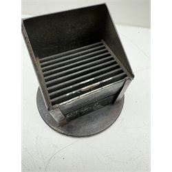 WWII British home front car headlamp blackout cowl, marked V Howtlew, H15cm