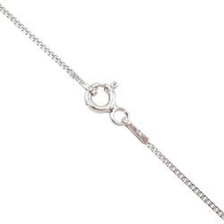 Silver carved aquamarine and diamond pendant necklace, stamped 925, aquamarine approx 12.45 carat, total diamond weight approx 1.05 carat