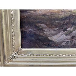 Jan Willem van Borselen (Dutch 1825-1892): Landscape with Travellers, oil on canvas signed and dated 1848, 54cm x 70cm in magnificent original gilt frame 
Provenance: private collection, purchased James Alder Fine Art, Hexham; with Woolley & Wallis 11th March 2015 Lot 474