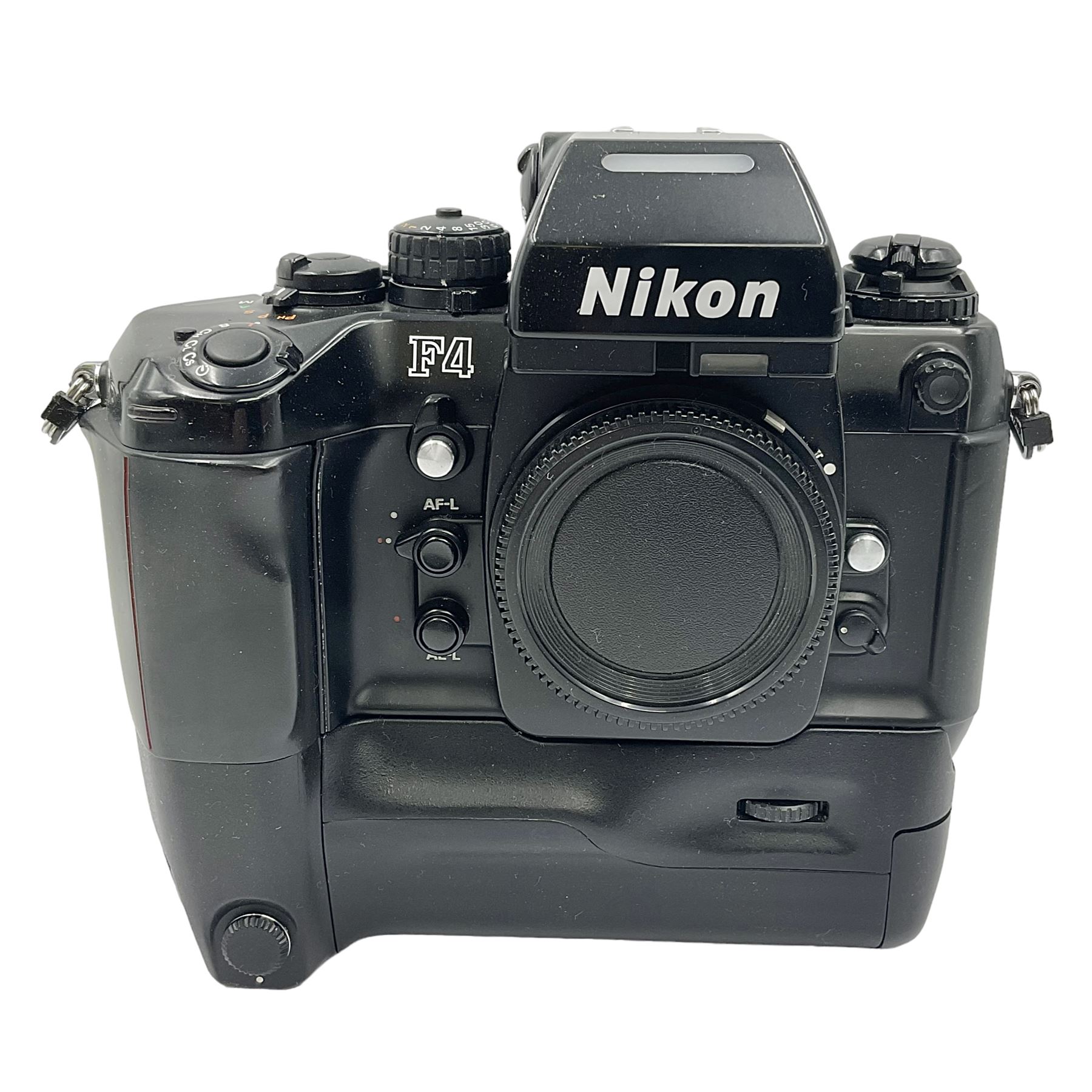 Nikon F4E camera body, serial no. 2288428, with Nikon MB23 battery pack
