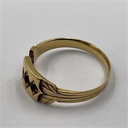 Victorian 18ct gold ring, hallmarked Chester 1876