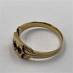 Victorian 18ct gold ring, hallmarked Chester 1876