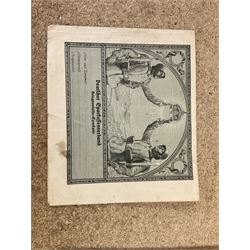 Photograph of Adolf Hitler, together with photograph of Hitler's neice Geli Raubal, an original types letter from Hitler's sister Laula Hitler and a spare savings book belonging to Hitler 