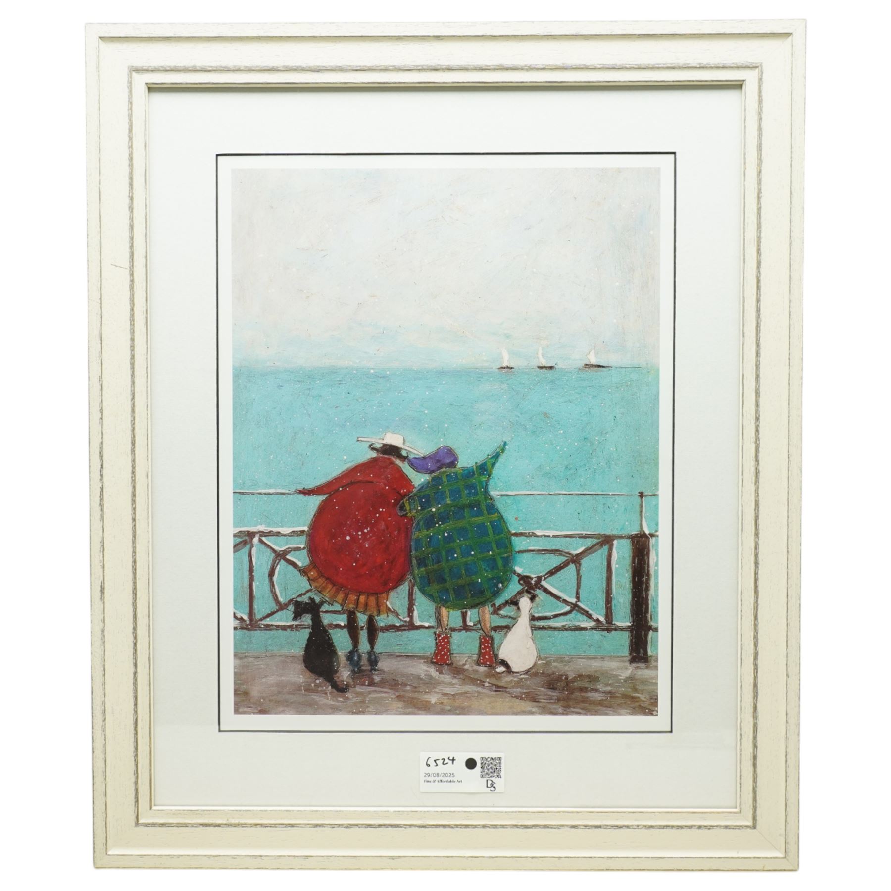 Sam Toft (British 1964-): 'Room with a View' 'Tea for Two' 'On the Edge of the Sand' and 'A Penny for your Thoughts', set five colour prints, two limited edition signed and titled in pencil max 34cm x 86cm (5)