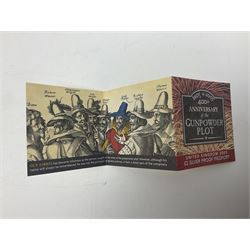 The Royal Mint United Kingdom 2005 ''400th Anniversary of the Gunpowder Plot' silver proof piedfort two pound coin, cased with certificate