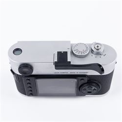 Leica M8 digital rangefinder camera body, with chrome finish, serial number 3196518, circa 2007, in original inner and outer boxes with charger and instructions 