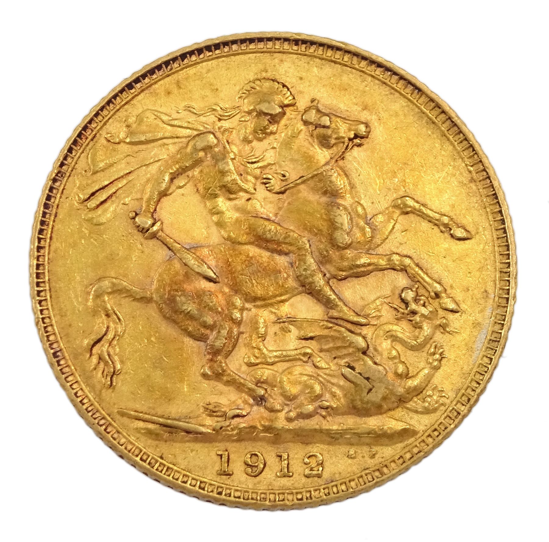 King George V 1912 gold full sovereign coin