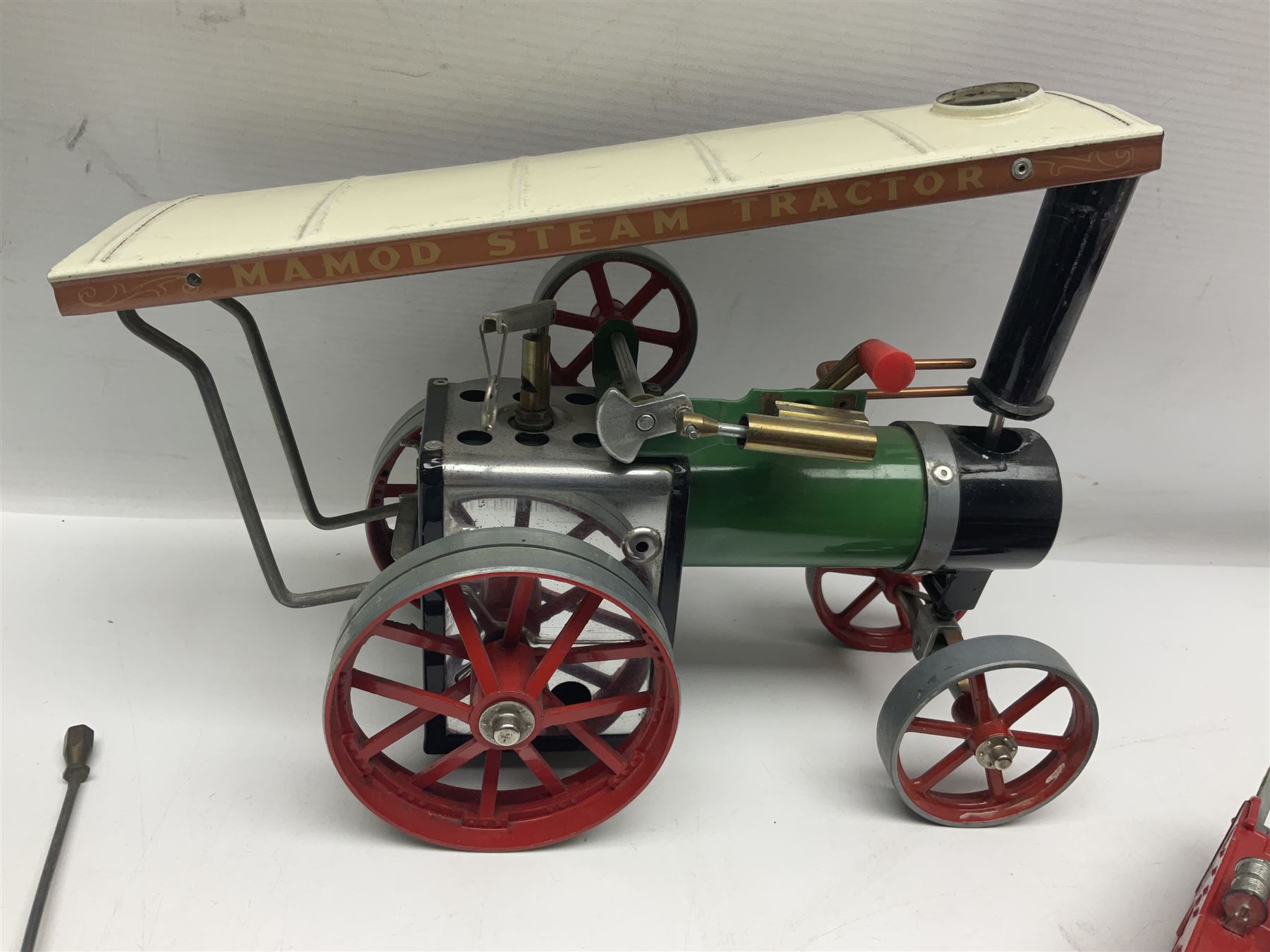 Mamod steam engine, together with other die cast cars etc