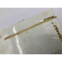 Richard Abbott: St Michael’s Mount, painted oil on porcelain plaque, with 'St Michaels Mount painted by R. Abbott', inscribed on reverse, H15cm, W19cm