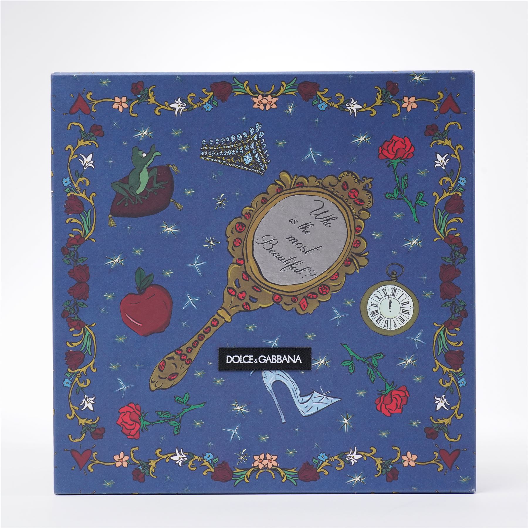 Dolce & Gabbana - 'Sicily Clock’ Medium Bag, from the Fairytale collection (Autumn/Winter 2016), in structured black textured leather, the front elaborately applied with a jewelled clock-face motif and floral embellishments, with top handle and detachable shoulder or crossbody strap, a limited production piece, unused with original box and dust bag