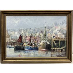 Jack Rigg (British  1927-2023): 'Morning Calm', oil on canvas signed and dated 1983, titled and dated 1984 verso 45cm x 65cm