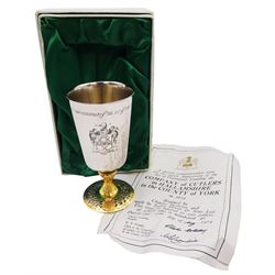 Modern limited edition silver goblet to 