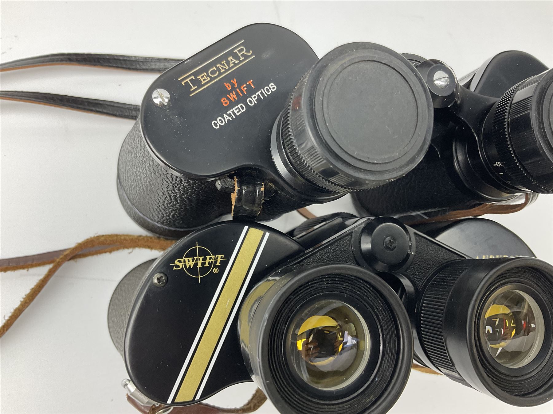 Seven cased pairs of Swift binoculars, to include Ranger Mk I 10x50, Saratoga Mk II 8x40, Newport 10x50, Audubon 8.5x44 etc