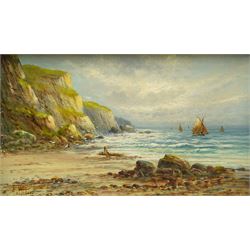 Frank Hider (British 1861-1933): 'A Breezy Day on the South Coast', oil on canvas signed, ...