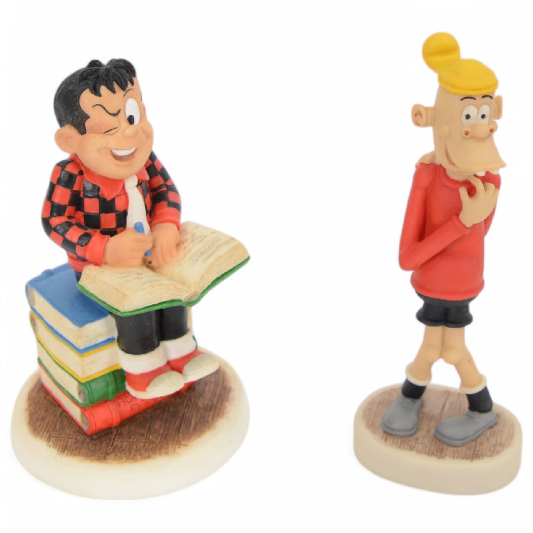 Twelve Robert Harrop Beano Dandy Collection figures, including Ma Bear, Pa Bear, Fatty, Desperate Dan One Man & His Dog, Korky the Cat and Roger the Dodger etc, all boxed 