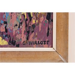 George Willott (British 1920-2000): Adam and Eve, oil on board signed 49cm x 39cm 
Notes: Willott was Principal of Walsall School of Art and secretary to Walsall Society of Artists.