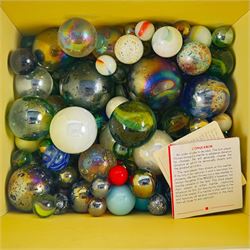 Collection of marbles onion skin examples, pearlescent, iridescent etc