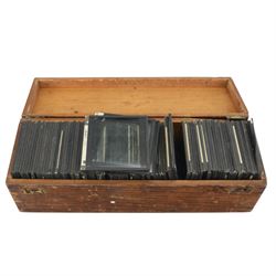 Collection of over 400 magic lantern slides, on various subjects including UK and World travel, orchids, mathematics, geometry, circuitry, religion and prayer