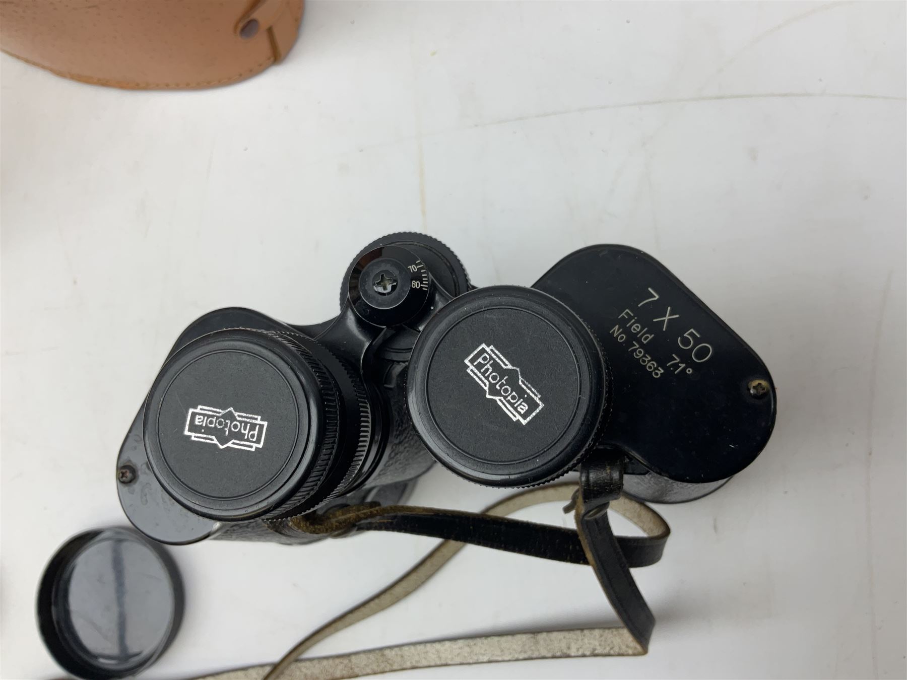 Pair of Rayswi of Harrogate carved oak candlesticks with brass mounts, in the form of an imp, together with a cased pair of Photopia binoculars, mother of pearl opera glasses, Bush radio, oak inkstand etc