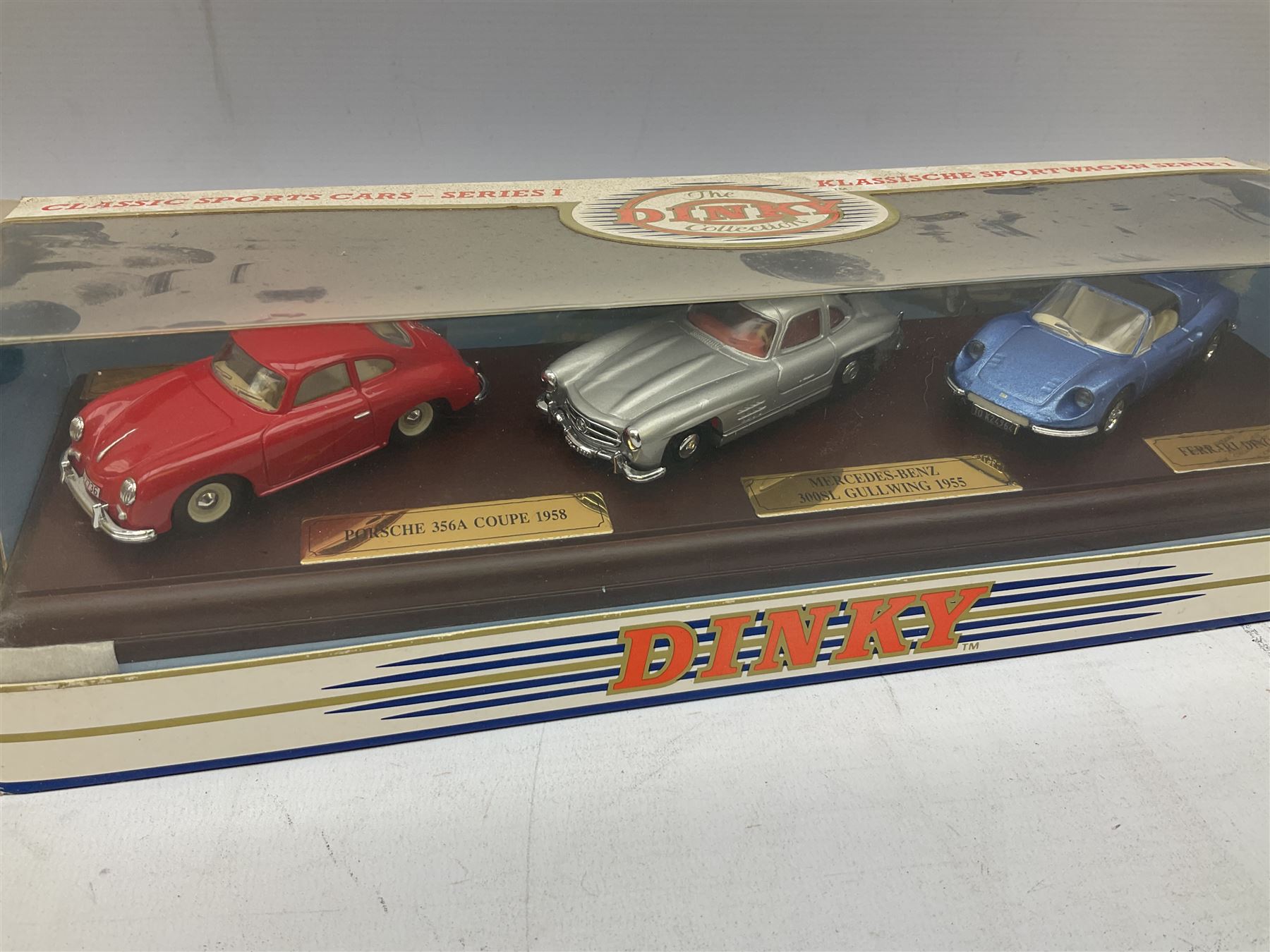 Dinky - Road Grader No.963; with blister box; Majorette Fire Engine No.3096; in window box; seven Matchbox 'Dinky Collection' die-cast models; all boxed; and American Popular Imports Inc. moulded resin fire engine; boxed (10)