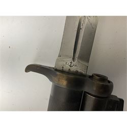 Early 20c Swedish 6.5mm bolt-action service rifle inscribed Carl Gustafs Stads Gevarsfaktori 1904; with 74cm barrel and original Model 1896 knife bayonet with scabbard No.149918 L149cm overall. Deactivated to early specification so requires re-deactivation to modern standards SECTION 1 RFD ONLY