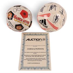 Manchester United football, signed by 2002/2003 season squad, with certificate of authenti...