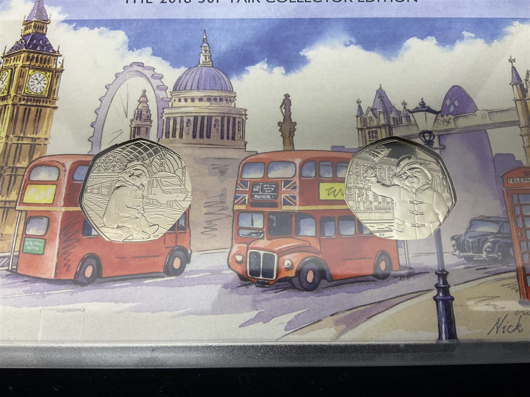 Mostly commemorative and fantasy coinage including commemorative crowns, 2018 'The Capsule Edition featuring the 2018 Paddington 50p coins' in display case, The Royal Mint Solomon Islands 2007 one ounce fine silver five dollars coin on card etc