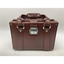 Zenza Bronica ETRS camera body, safari edition, serial no. 7100811, with 'Zenza Bronica Zenzanon EII 1:2.8 f=75mm' lens, serial no. 7908591, film magazine back, safari, serial no. 8100564, AE-ii metering head, safari, serial no. 617024, etc, all in leather case