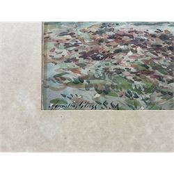 John Hamilton Glass (Scottish 1820-1885): 'Amongst the Hills of Galloway - Near Gatehouse of Fleet', watercolour signed, titled beneath mount verso 30cm x 45cm 