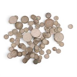 Approximately 540 grams of Great British pre-1947 silver coins