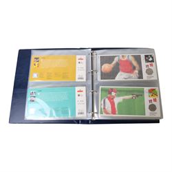 The Royal Mint and Royal Mail 'London 2012 Olympic and Paralympic Sports Cover Collection', complete collection of thirty fifty pence coin covers, housed in official Royal Mail Royal Mint ring binder folder, with the official box