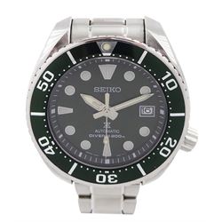 Seiko Prospex gentleman's stainless steel automatic wristwatch, Ref. 6R35-00A0, green dial...