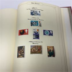 Mostly Great British Queen Victoria and later stamps, including penny black with red MX cancel, 1840 two pence blue with red MX cancel, imperf penny red with black MX cancel, perf penny reds, various Queen Victoria surface printed issues, King Edward VII two shillings sixpence and five shillings, King George V seahorses with values to ten shillings, King George VI with ten shilling dark blue used, Queen Elizabeth II pre and post decimal etc, housed in 'The Simplex Blank Album'