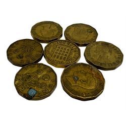 Coins including Elizabeth I 1573 sixpence and other hammered silver coins, commemorative fifty pence pieces with 2003 'Give Women The Vote', 2017 'Benjamin Bunny', 2017 'The Tales of Peter Rabbit', 2019 'Sherlock Holmes', small quantity of Great British pre 1947 silver coins, commemorative crowns, spade guinea style gaming tokens etc