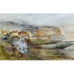 David Jeffery (British 1944-): Robin Hood's Bay, watercolour signed 31cm x 48cm