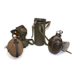 Two WWII German army canteen water bottl