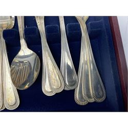 Viners 'The Parish Collection' 58 piece canteen of silver-plated cutlery in wood case