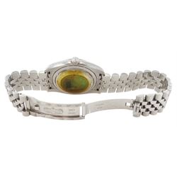 Rolex Oyster Perpetual Datejust gentleman's stainless steel automatic wristwatch, circa 2006 / 2007, Ref. 116200, serial No. Z407519, salmon pink dial with Roman numerals, on Rolex Jubilee bracelet with fold-over clasp, boxed with papers