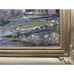 Gordon Clifford Barlow (British 1913-2005): 'The White Lion' Inn - Cray, oil on board signed, titled verso 28cm x 37cm 