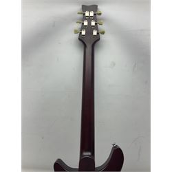 British hand-made mahogany electric guitar by 'JJ' luthier Dan Macpherson c2012 L95cm; in FX lightweight carrying case