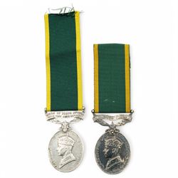 George VI Efficiency Medal to Sepoy Mitha Khan 11.13th Frontier Force Rifles I.T.F. with I...