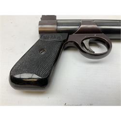 Webley Junior .177 air pistol with over lever action No.179 L22cm; Diana Model 2 .177 air pistol with plunge action; and quantity of .177 pellets in two tins
