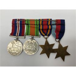 Collection of WW2 and police medals c.1933-1955, awarded to Eric Drinkwater comprising 1939-45 War Medal, Defence Medal, 1939-45 Star and Burma Star, on wearing bar; 1918-62 General Service Medal with Cyprus clasp to P.S. E.G. Drinkwater; boxed; Police Long Service and Good Conduct Medal to Const. Eric C. Drinkwater; cased; Royal Life Saving Society bronze medal to E.C. Drinkwater July 1933; boxed; and George V 1937 coronation medallion; boxed.