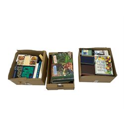 Collection of books, mostly gardening and cookery, in three boxes 