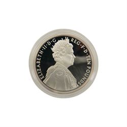 The Royal Mint United Kingdom 2012 'The Queen's Diamond Jubilee' five ounce fine silver proof ten pound coin, cased with certificate
