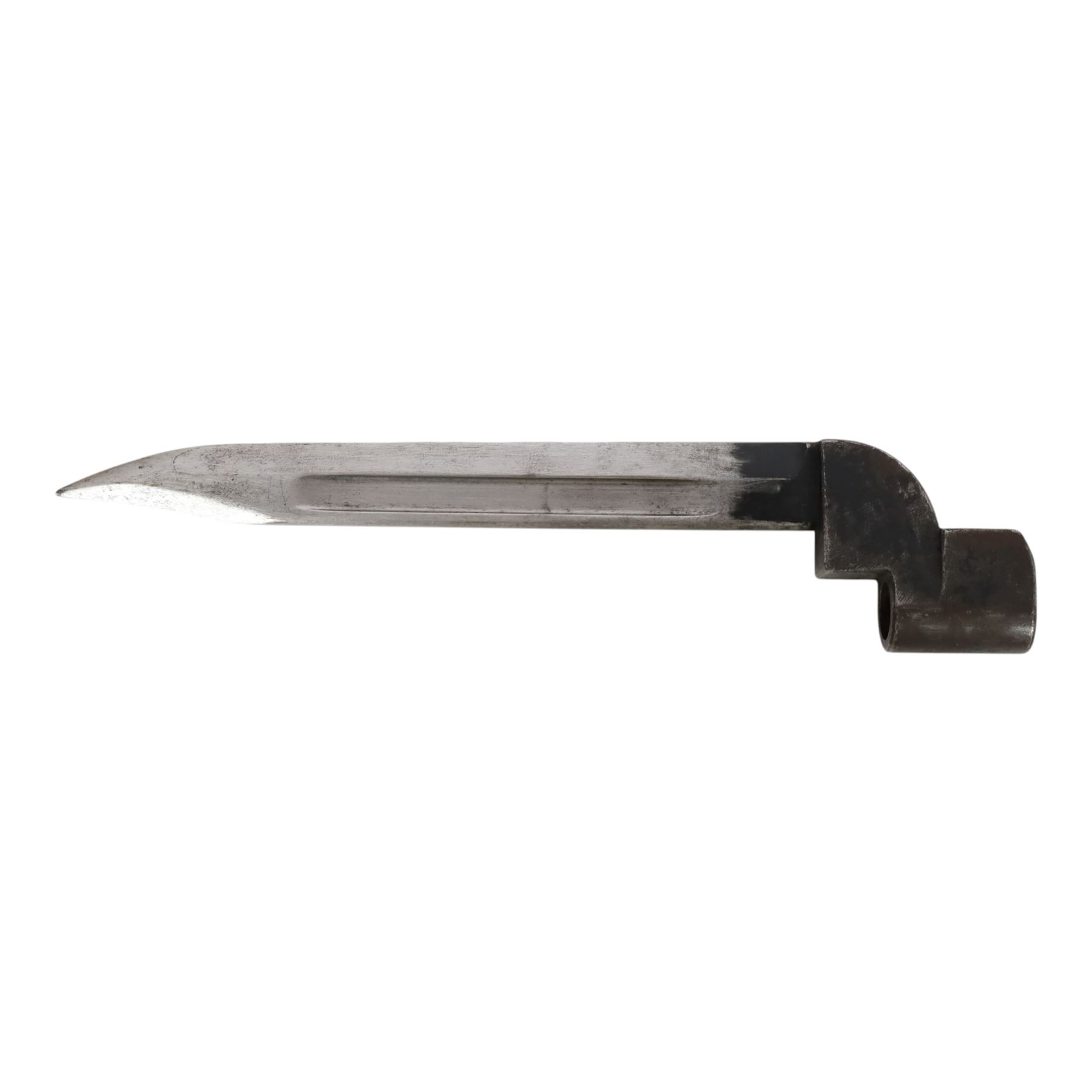 Lee Enfield 1944 knife bayonet with steel sheath, overall L27cm