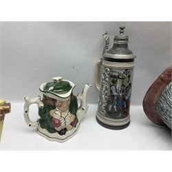 Collection of toby jugs and character jugs, to include Royal Doulton Winston Churchill and Neptune, together with Staffordshire Character Jugs examples  