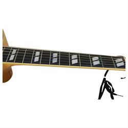 1998 American Gibson EC-30 Blues Electro King electro-acoustic guitar, in natural blonde finish with laminated maple back and sides and tortoiseshell effect scratch guard, serial no. 92018011, contained within a Gibson hard case with blue velvet interior, guitar L102cm