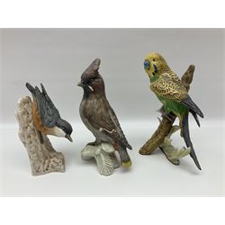 Goebel bird figures, to include Oriole, Waxwing, Canary etc, together with other similar bird figures 