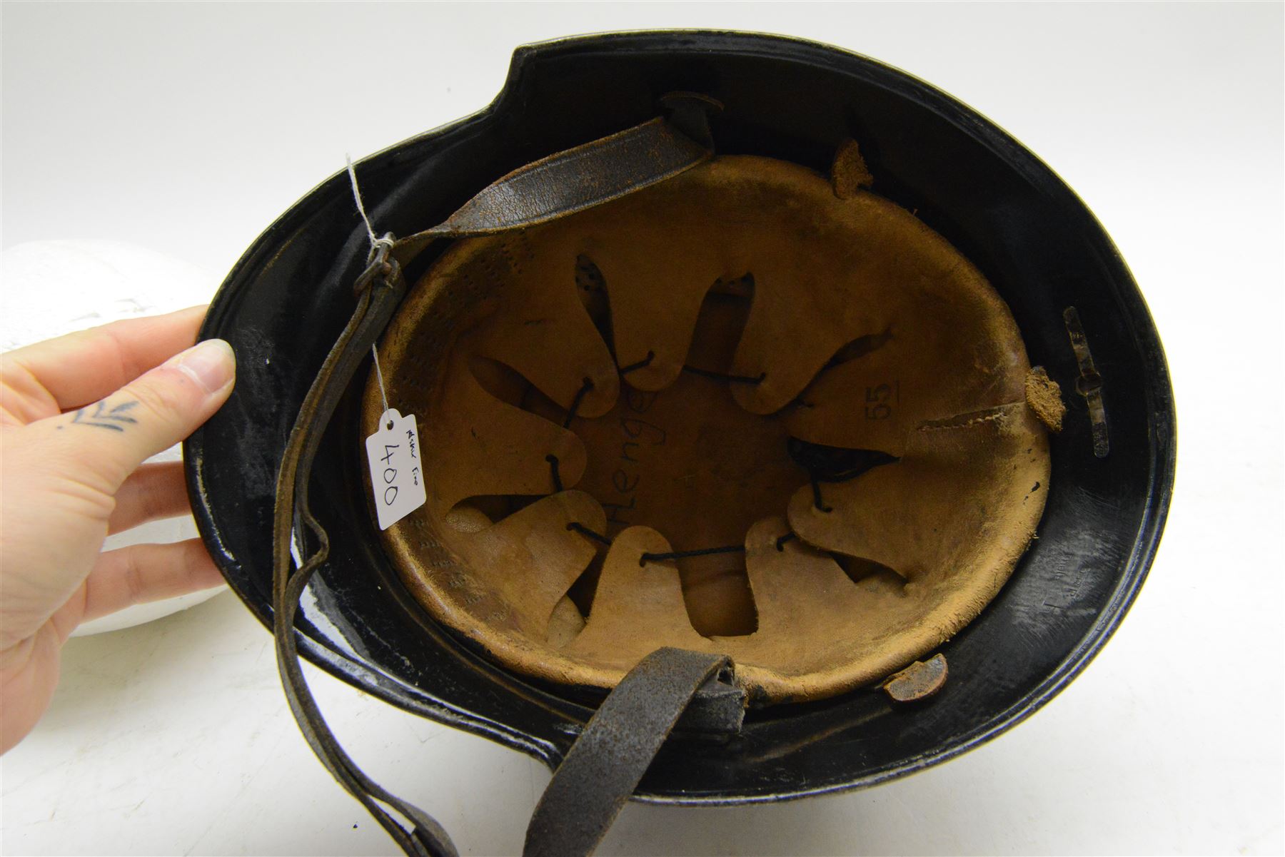 Third Reich M34 German fire helmet, with NSKK decal, complete with lining and chinstrap
